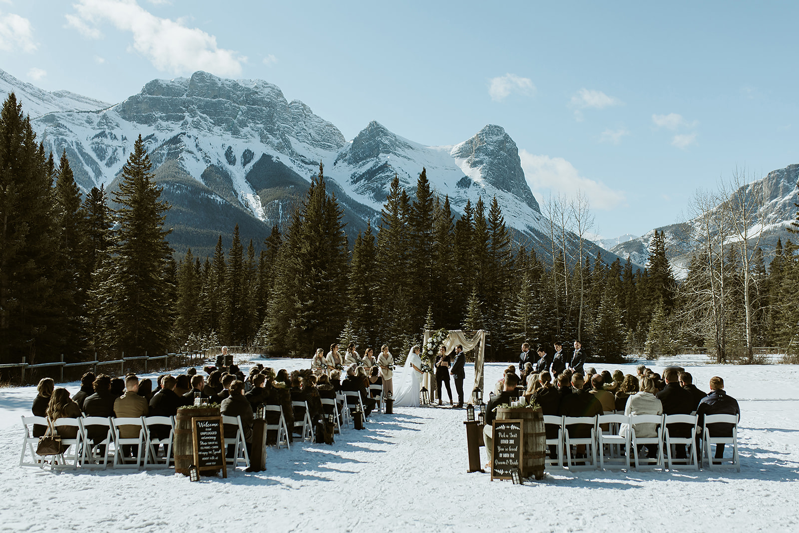 weddings in Canmore, Canmore Ranch, winter wedding