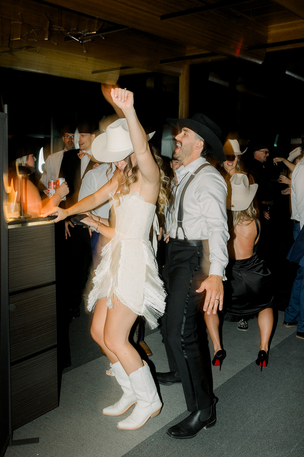Reception dancing at The Vista Canmore Wedding