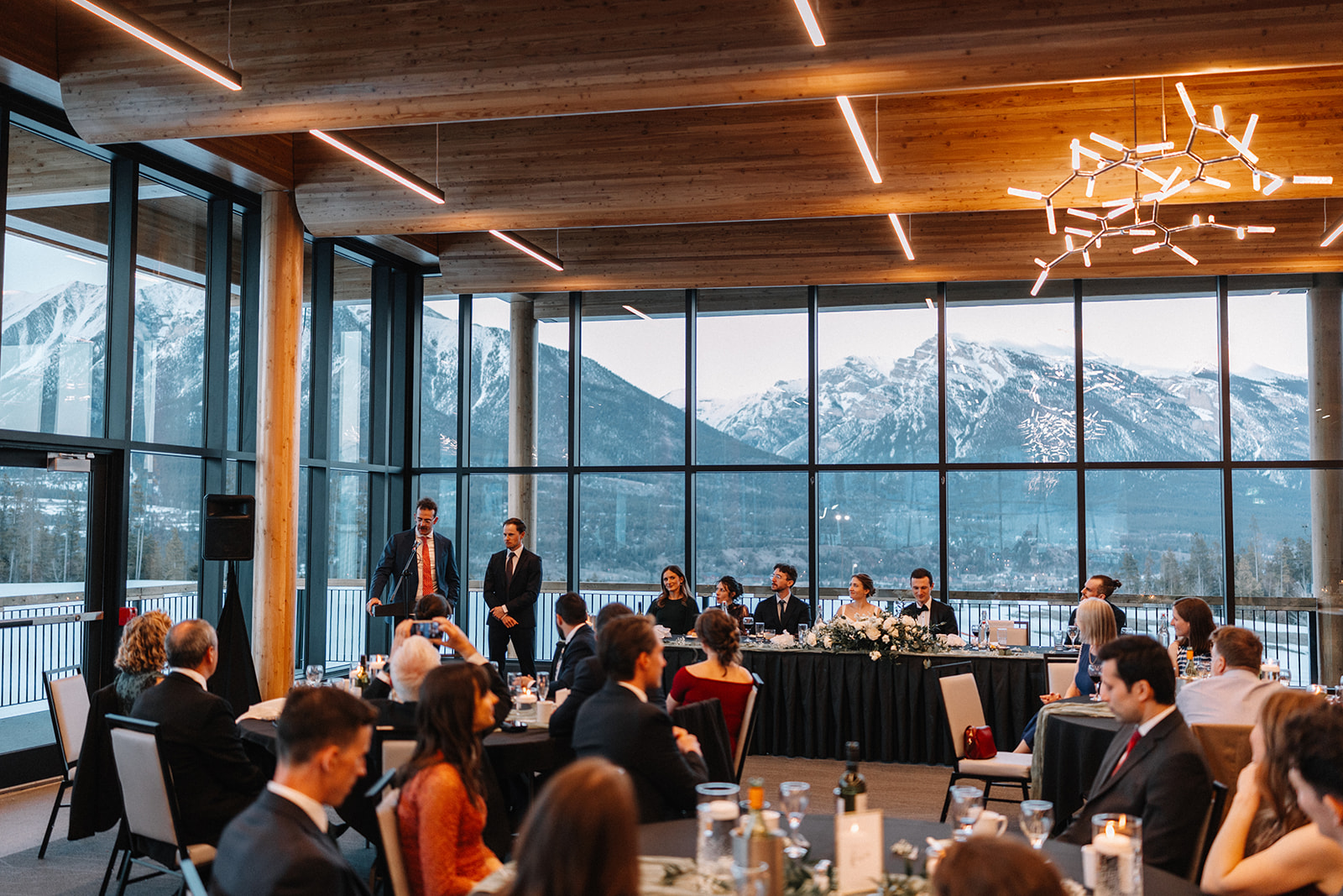 Dinner hour inside the Vista banquet room